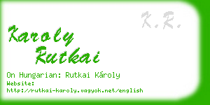 karoly rutkai business card