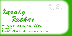 karoly rutkai business card